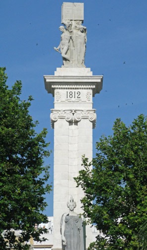 Monument commemorating the Spanish Consitution of 1812 in plaza in C&aacute;diz.