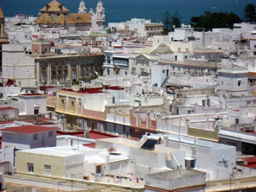 View of C&aacute;diz from top of Torre Tavira
