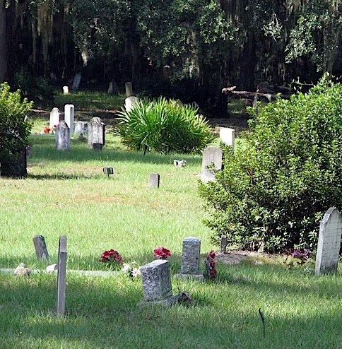 Next morning, on a tour. The Sapelo cemetery.